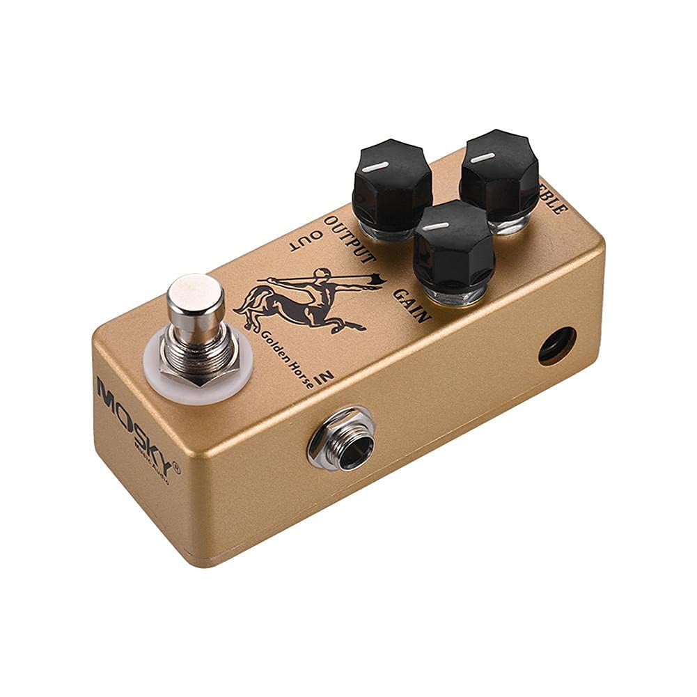 MOSKY Golden Horse Overdrive Effect Pedal Boost Guitar Effect Pedal with True Bypass for Electric Guitar
